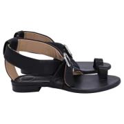 Pre-owned Leather sandals Chloé Pre-owned , Black , Dames
