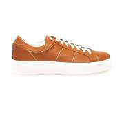 Oranje Leren Sneakers met Rubberen Zool Cerruti 1881 , Orange , Heren