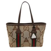 Pre-owned Canvas totes Gucci Vintage , Beige , Dames