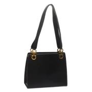 Pre-owned Leather shoulder-bags Salvatore Ferragamo Pre-owned , Black ...