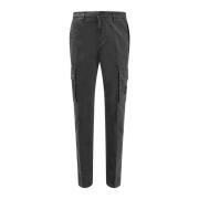 Zwarte Broek met Ritssluiting Stone Island , Black , Heren