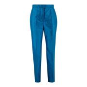 Blauwe Broek Rechte Silhouet Max Mara , Blue , Dames