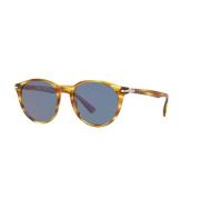 Ronde ovale zonnebril blauw Havana Persol , Brown , Heren