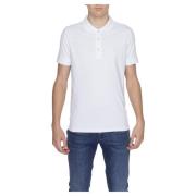 Witte Polo Shirt Mannen Korte Mouw Replay , White , Heren