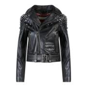 Leather Jackets Golden Goose , Black , Dames