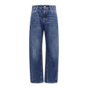 Blauwe Wide Leg Jeans Gemaakt in Italië Brunello Cucinelli , Blue , Da...