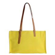 Pre-owned Canvas shoulder-bags Hermès Vintage , Yellow , Dames