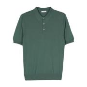 Groene Katoen Zijde T-shirts Polos Boglioli , Green , Heren