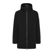 Lange Hooded Parka Metide Stijl Peuterey , Black , Heren