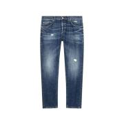 Slim Fit Blauwe Katoenen Stretch Jeans Dondup , Blue , Heren