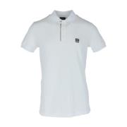 Wit Bedrukt Polo Shirt Korte Mouw Diesel , White , Heren