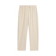 Elastische Taille Wollen Broek Semicouture , Beige , Dames