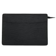 Pre-owned Leather clutches Louis Vuitton Vintage , Black , Dames