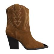 Suede Western Style Camel Boots Lola Cruz , Brown , Dames