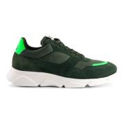 Handgemaakte Ethische Sneakers Kaki Fluo National Standard , Green , H...