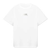 Oversized T-shirt MM6 Maison Margiela , White , Heren