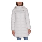 Witte Hoodie met Rits Guess , White , Dames