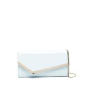 Emmie Clutch Tas in IJsblauw Jimmy Choo , Blue , Dames