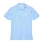 Klassieke Polo Shirt met Logo Borduursel Lacoste , Blue , Heren