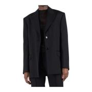 Regular Fit Jas Ah0252 Zwart Acne Studios , Black , Dames