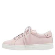 Pre-owned Leather sneakers Jimmy Choo Pre-owned , Pink , Dames