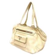 Pre-owned Leather prada-bags Prada Vintage , Beige , Dames