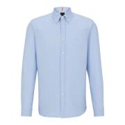 Regular Fit Oxford Katoenen Overhemd Hugo Boss , Blue , Heren