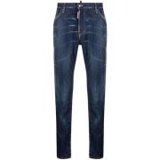 Blauwe Jeans Herfst Winter 2023 Dsquared2 , Blue , Heren