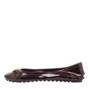 Pre-owned Leather flats Louis Vuitton Vintage , Brown , Dames