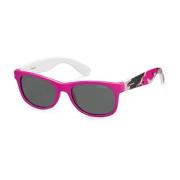 Roze Frame Zonnebril Polaroid , Pink , Unisex