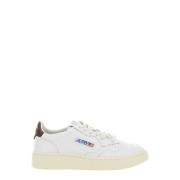 Witte Lage Top Sneakers Logo Patch Autry , White , Dames