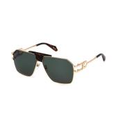 Rose Gold Groene Lens Zonnebril Just Cavalli , Yellow , Heren