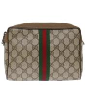 Pre-owned Canvas clutches Gucci Vintage , Beige , Dames