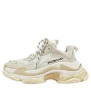 Pre-owned Leather sneakers Balenciaga Vintage , White , Dames