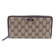 Pre-owned Canvas wallets Gucci Vintage , Beige , Dames