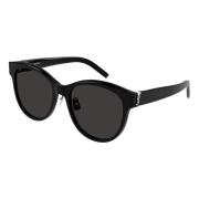 Iconische zonnebril met lineaire elegantie Saint Laurent , Black , Dam...