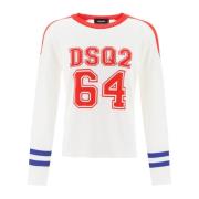 Voetbaltrui met Dsq2 64 Motief Dsquared2 , White , Heren