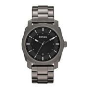 Gunmetal Analoge Horloge met Datumweergave Fossil , Gray , Heren