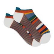 Italiaanse Sneaker Sokken met Levendige Strepen Gallo , Multicolor , D...