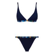 Gestreepte Rand Driehoek Bikini Gallo , Multicolor , Dames