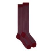 Burgundy Plated Cotton Socks Gallo , Multicolor , Heren