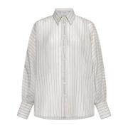 Elegante Overhemden Collectie Brunello Cucinelli , White , Dames