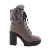 Combatlaars met bontvoering Giuseppe Zanotti , Gray , Dames