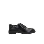 Zwarte Derby Platte Schoenen Tod's , Black , Dames