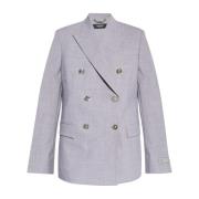 Dubbelrijige blazer Versace , Gray , Dames