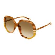 Ch0105S 011 Sunglasses Chloé , Brown , Dames