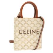 Pre-owned Leather celine-bags Celine Vintage , Beige , Dames