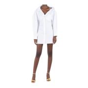 Asymmetrische Mini Overhemdjurk Jacquemus , White , Dames