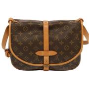 Pre-owned Canvas louis-vuitton-bags Louis Vuitton Vintage , Brown , Da...