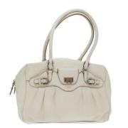 Pre-owned Leather shoulder-bags Salvatore Ferragamo Pre-owned , Beige ...